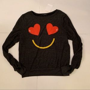 NWT WILDFOX Heart Eyes Pullover